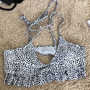 Dalmatian print bikini top